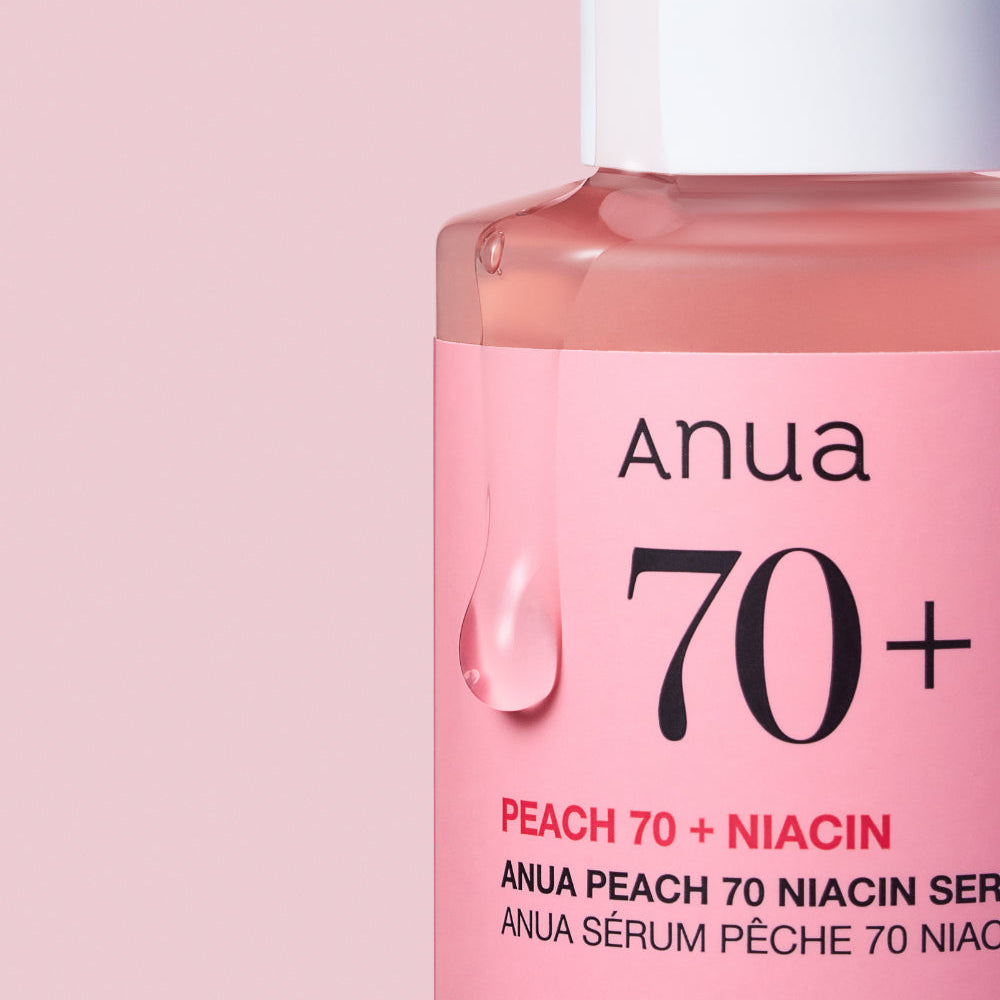 Sérum éclat Anua Peach 70 Niacin – à l’extrait de pêche 70% et niacinamide, hydrate, illumine et unifie le teint