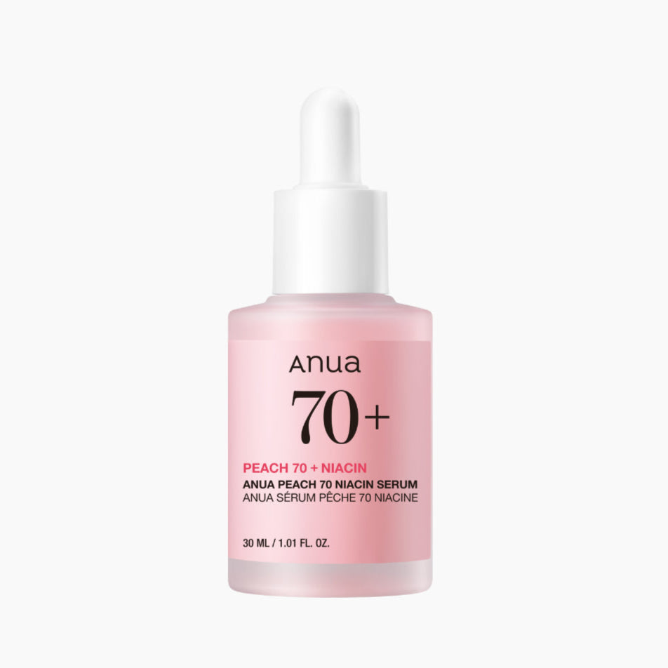 Sérum éclat Anua Peach 70 Niacin – à l’extrait de pêche 70% et niacinamide, hydrate, illumine et unifie le teint