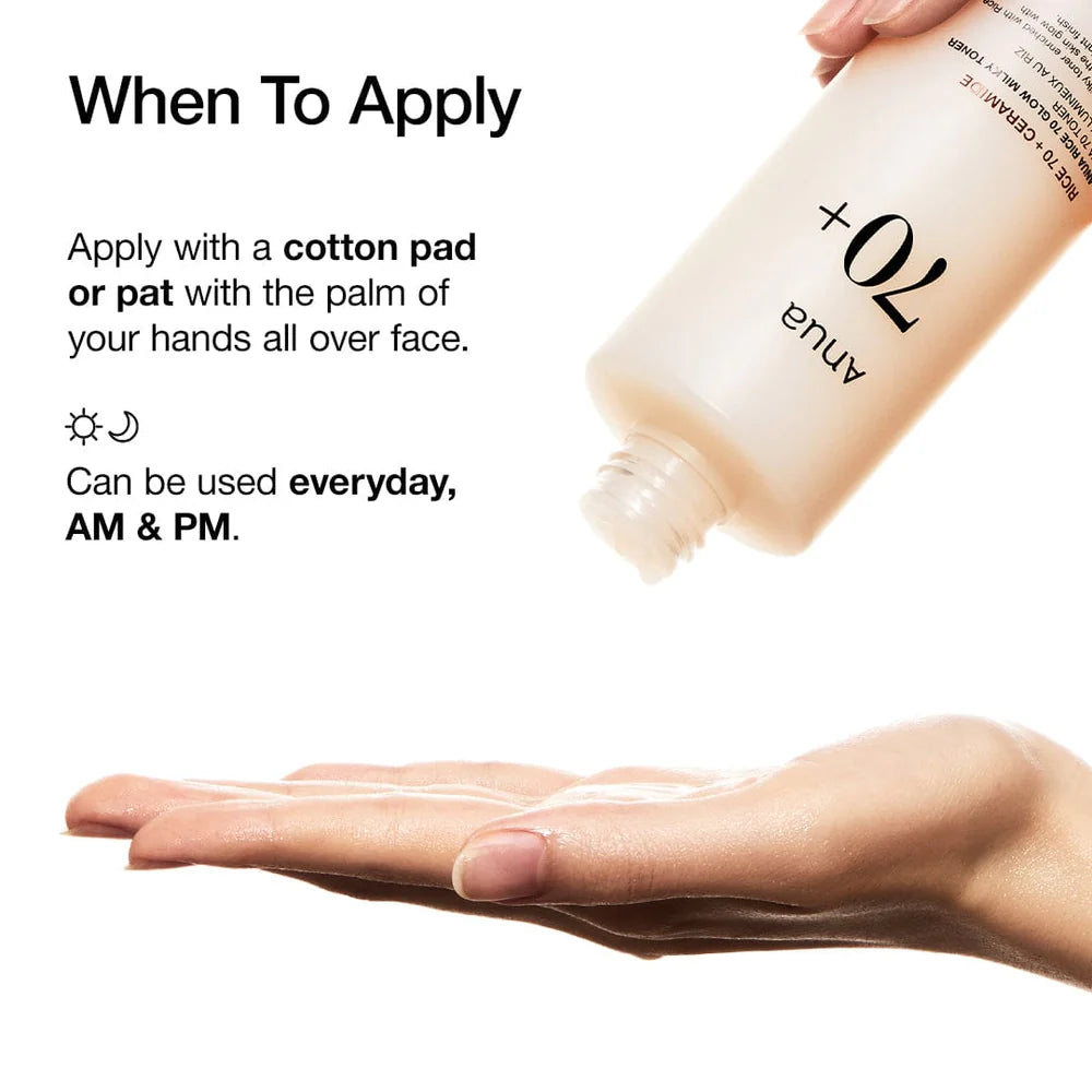ANUA - Rice 70 Glow Milky Toner - Coree Beauty