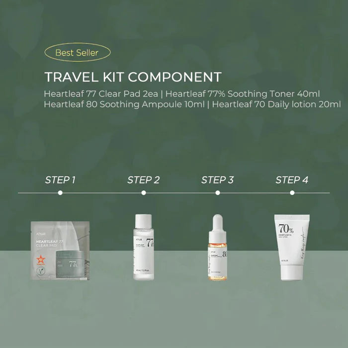 ANUA HEARTLEAF SOOTHING TRIAL KIT - Coree Beauty