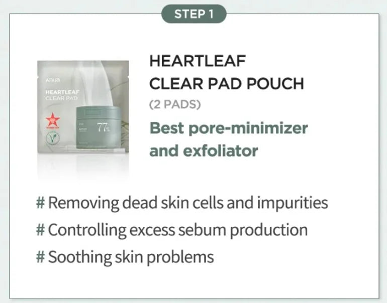 ANUA HEARTLEAF SOOTHING TRIAL KIT - Coree Beauty