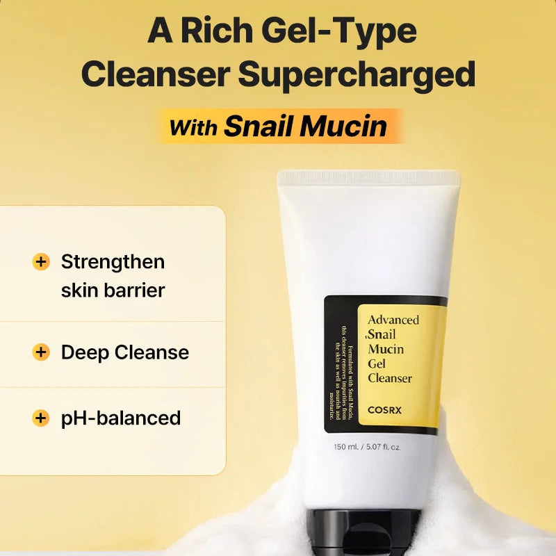 COSRX - Advanced Snail Mucin Gel Cleanser 150ml - Coree Beauty