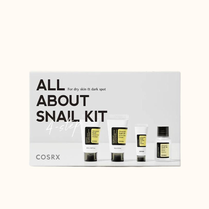 COSRX - All About Snail Mucin Korean Skin Care Set, Mini Travel Essentials - Coree Beauty