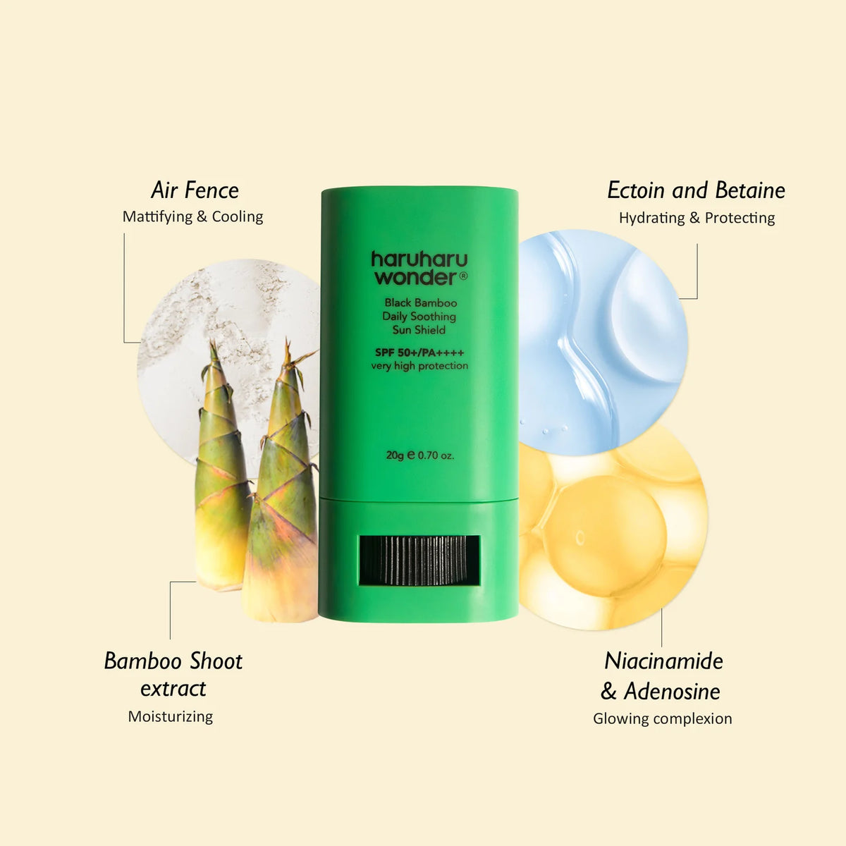 haruharu wonder black bamboo daily soothing sun shield