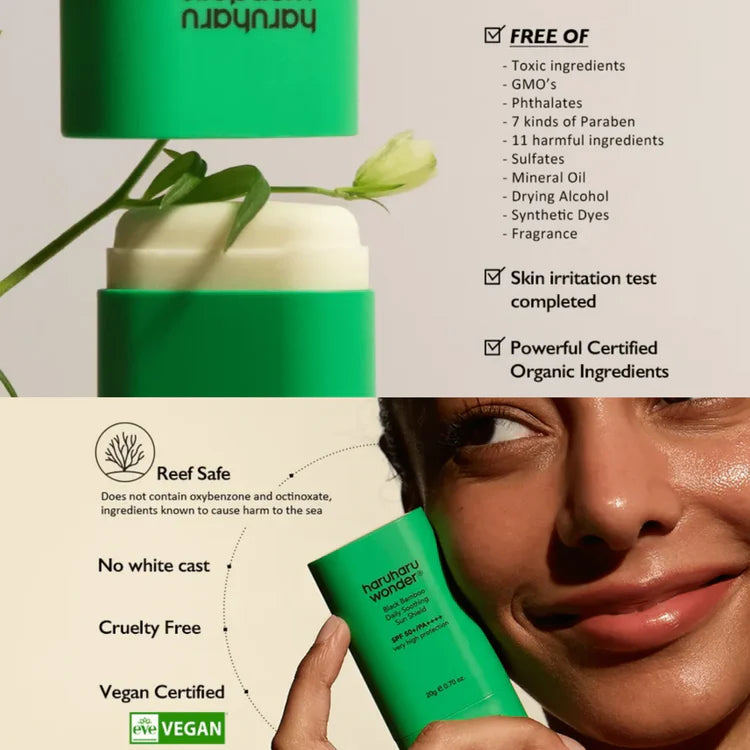 haruharu wonder black bamboo daily soothing sun shield