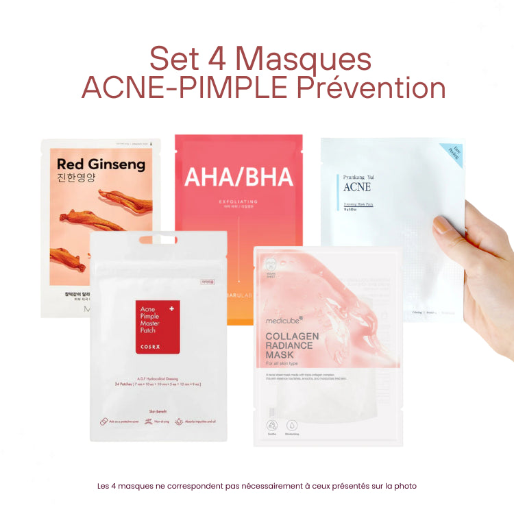 Set 4x Masques ACNE-PIMPLE Prévention