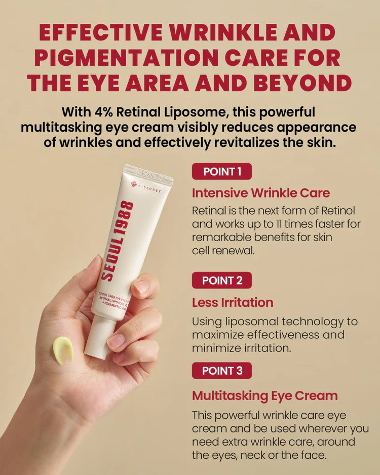 KSECRET - SEOUL 1988 Eye Cream : Retinal Liposome 4% + Fermented Bean