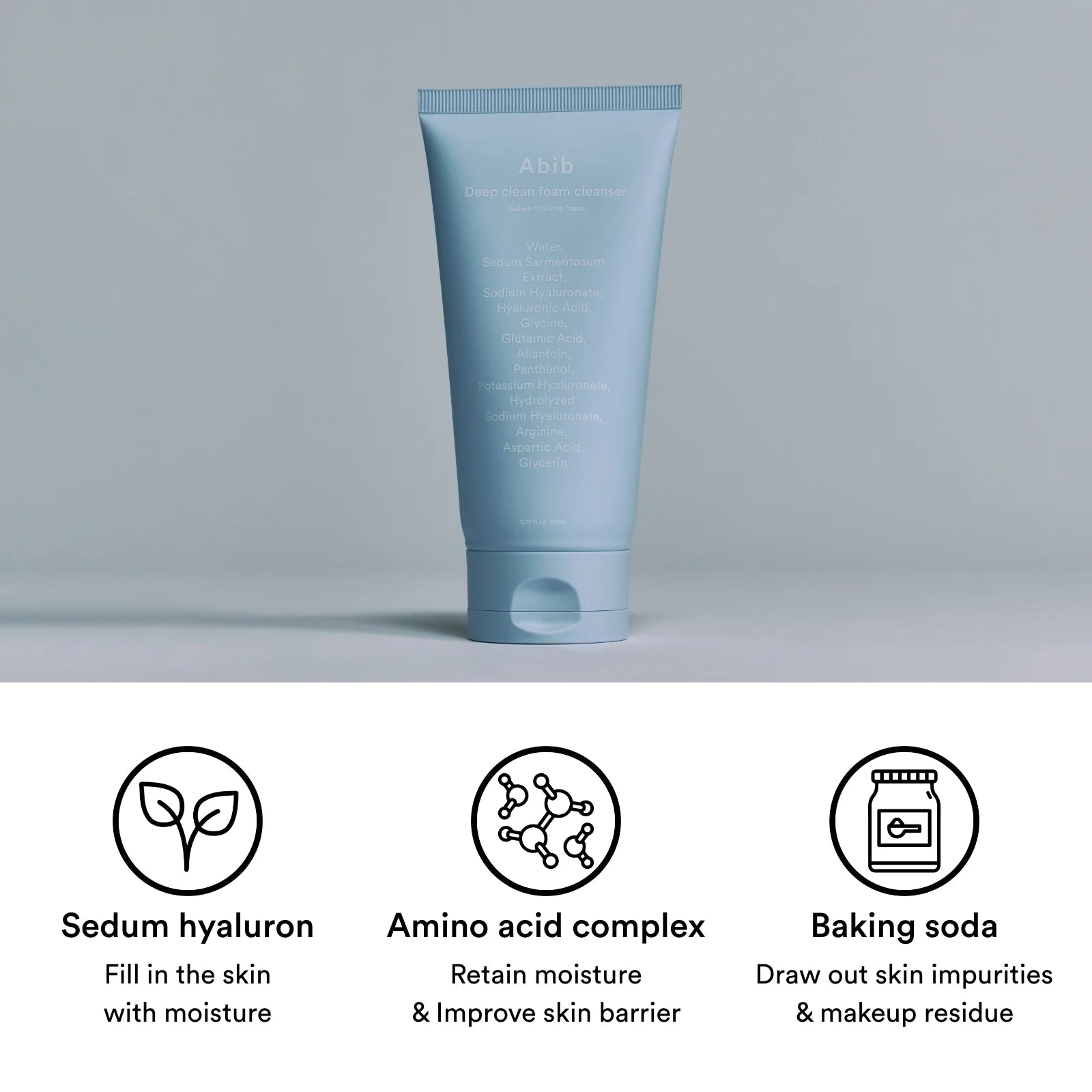 ABIB Deep Cleansing Foam Sedum Hyaluronic Foam 150ml - Coree Beauty