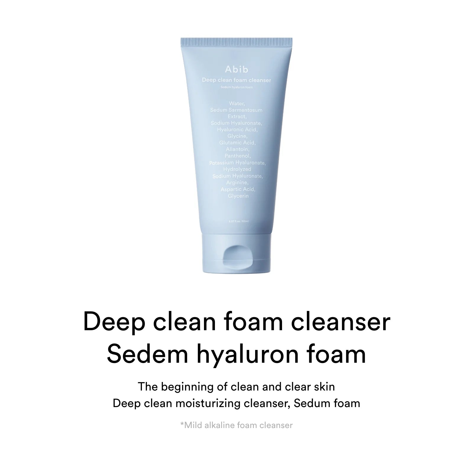 ABIB Deep Cleansing Foam Sedum Hyaluronic Foam 150ml - Coree Beauty