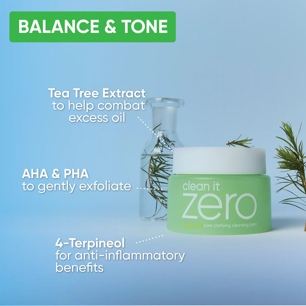 BANILA CO Clean it ZERO Tea tree-EX pore clarifying cleansing balm - Coree Beauty