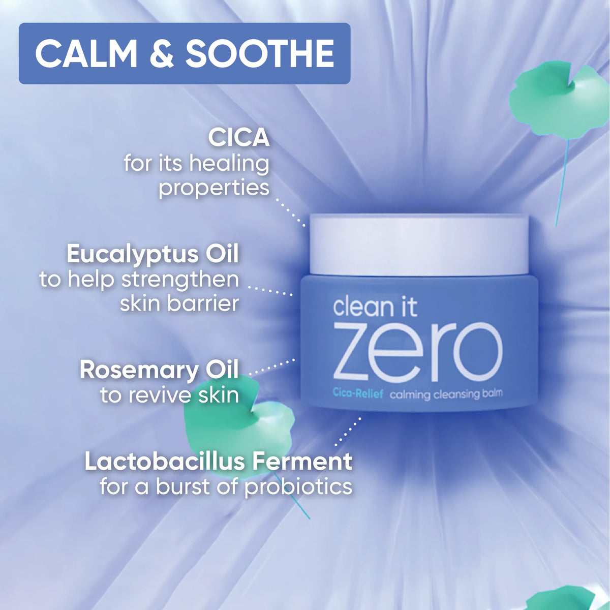 BANILA CO Clean it ZERo cica-relief calming cleansing balm - Coree Beauty