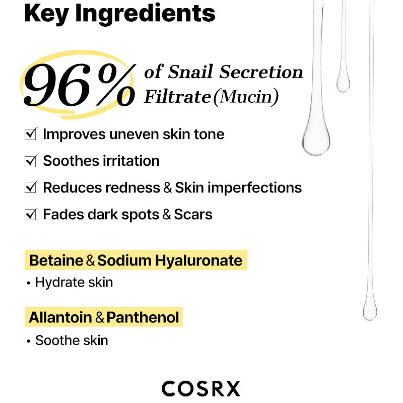 COSRX Advanced Snail 96 Mucin Power Essence 100ml - Coree Beauty