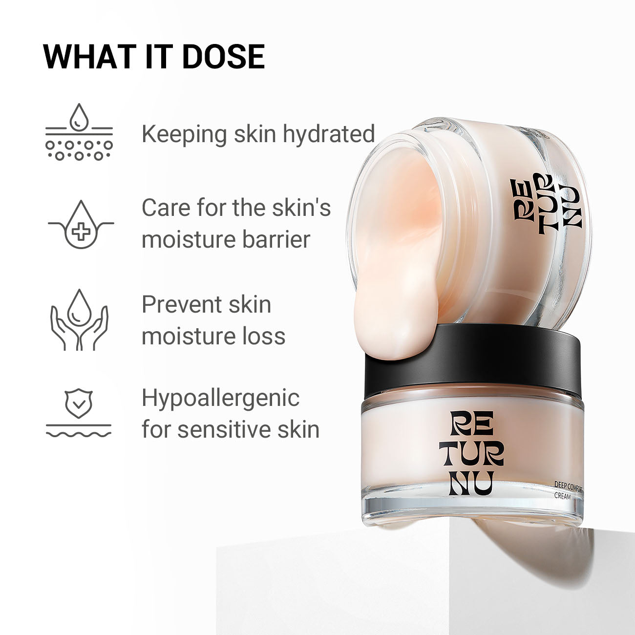 RETURNU Deep Comfort Cream 50ml - Coree Beauty
