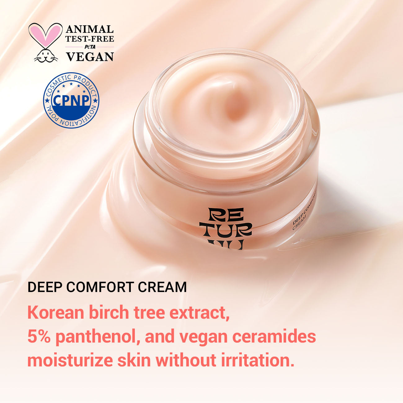 RETURNU Deep Comfort Cream 50ml - Coree Beauty