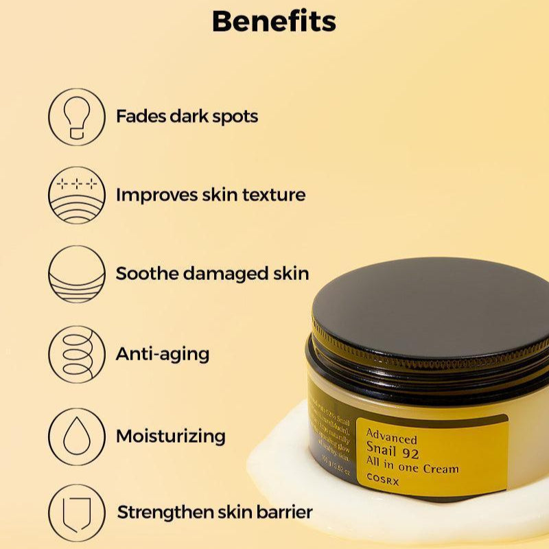 COSRX Advanced Snail 92 All in one Cream - Coree Beauty