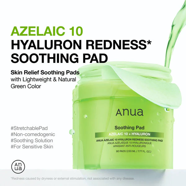 Anua  Azelaic 10 Hyaluron Redness Soothing Pad