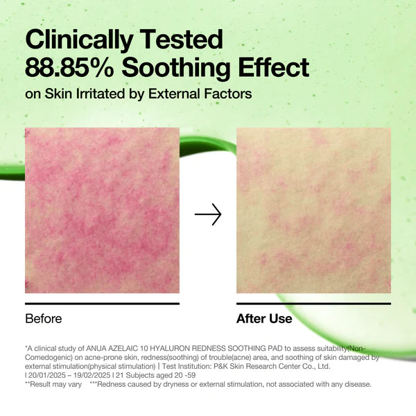 Anua  Azelaic 10 Hyaluron Redness Soothing Pad
