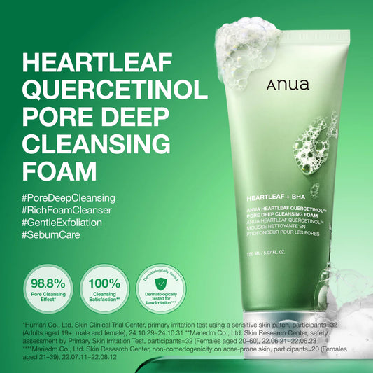 ANUA Heartleaf Quercetinol Pore Deep Cleansing Foam
