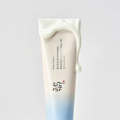 Beauty of Joseon Relief Sun Aqua Fresh Rice + B5 SPF50+/PA++++ 50ml  Crème solaire légère hydratante K-beauty à base de riz et vitamine B5, protection UV haute, vegan et non grasse.