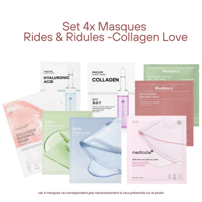Set 4x Masques Rides & Ridules Collagen Love