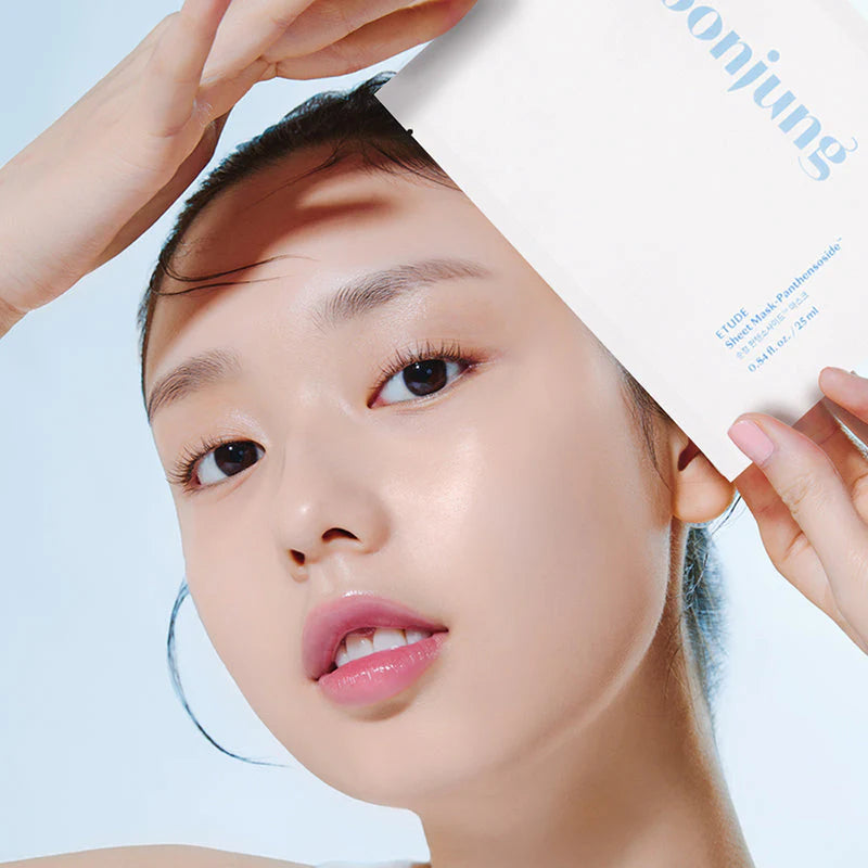 Masque en tissu ETUDE House SoonJung Panthensoside, hydratant et apaisant pour peaux sensibles, enrichi en panthénol et madécassoside