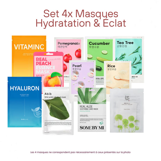 Set 4x Masques Hydratation & Éclat
